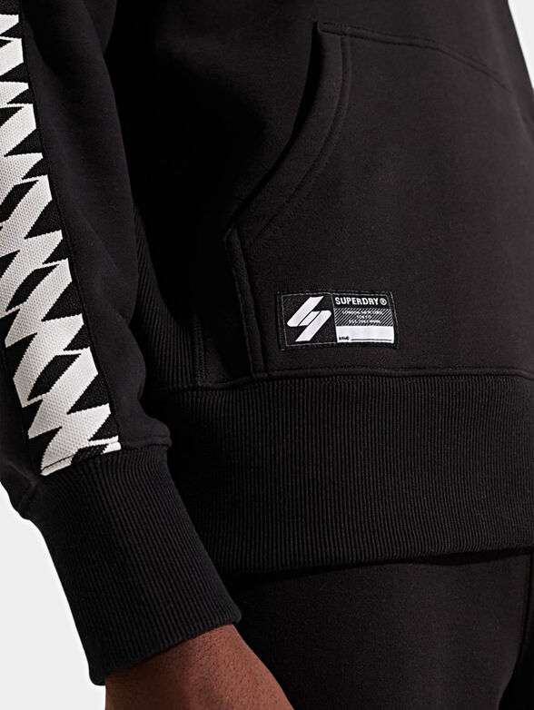 Black sweatshirt with contrast straps - 6