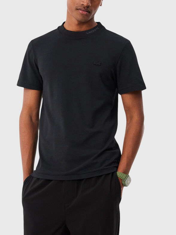Jacquard Branded Pique T-shirt - 1