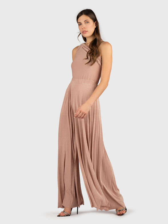 Long jumpsuit with shiny effect - 0