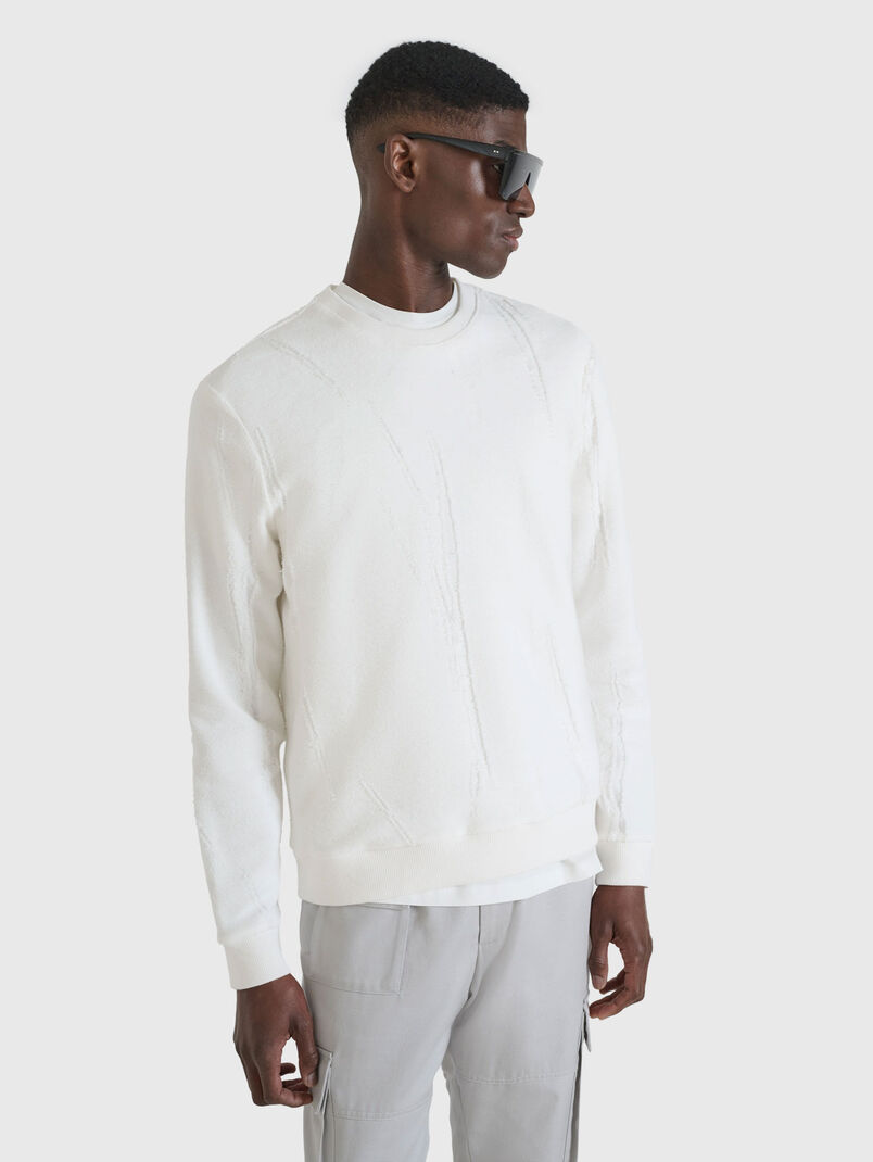 Sweatshirt with oval neckline - 3