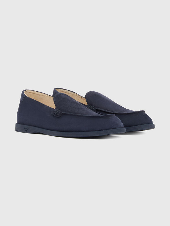 Blue suede moccasins - 2