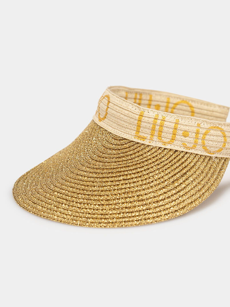 Straw visor in gold color - 3