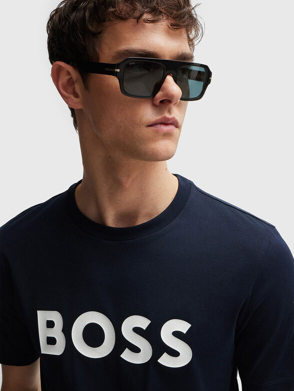 Cotton T-shirt TIBURT with contrast logo print - 4