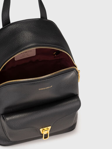 Leather backpack with gold details - 5