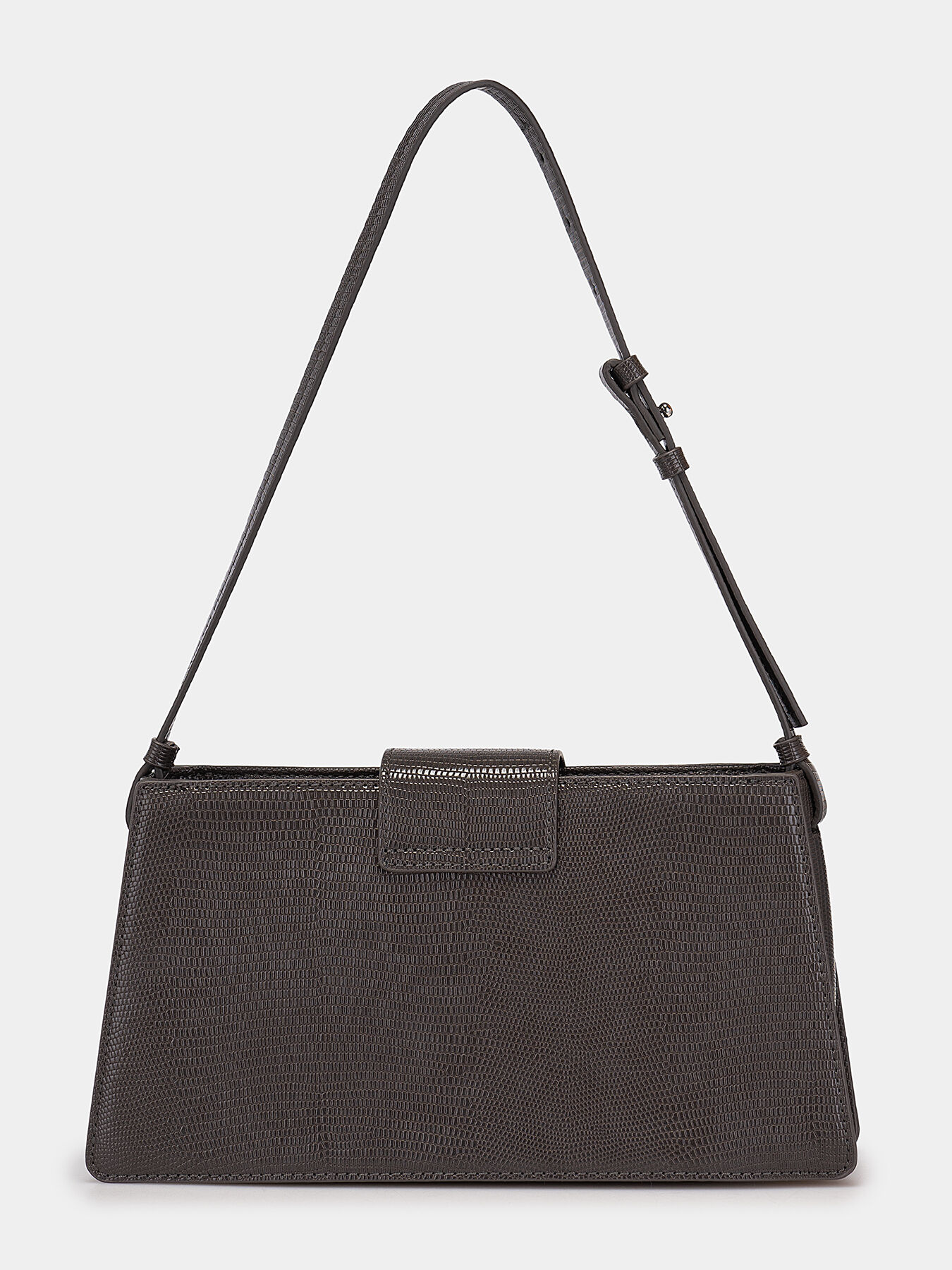IVY shoulder bag in black color with metal detail brand TRUSSARDI