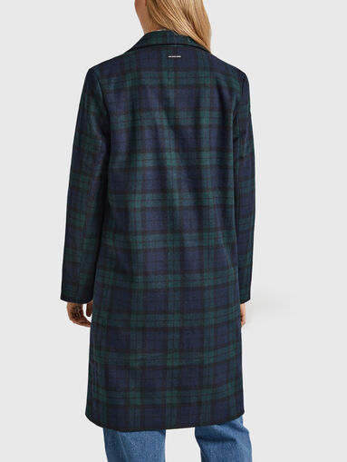 EILEEN coat in wool blend with checked print - 3