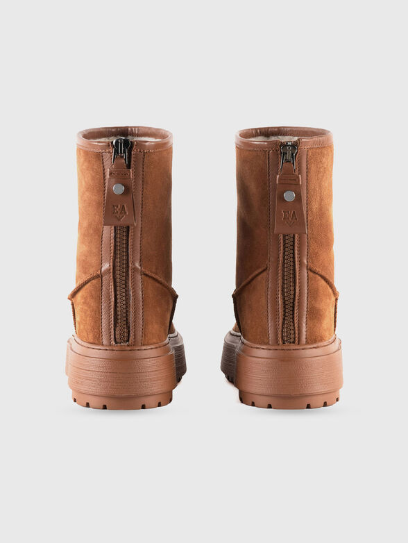 STIVALETTO suede boots with logo - 3