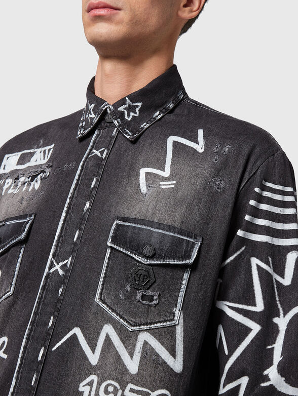 LS GRAFFITI denim shirt - 3