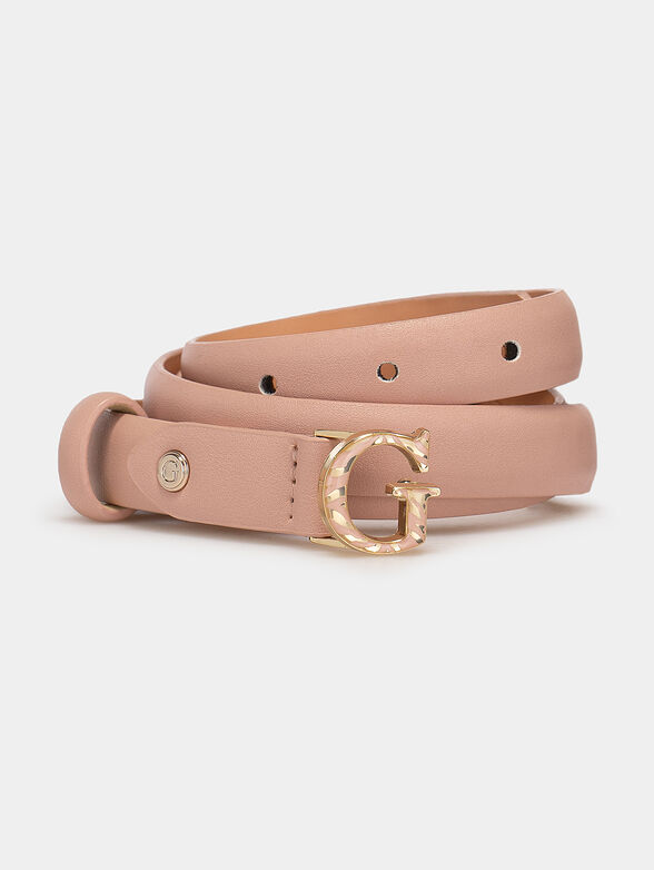 Belt in blush color with logo accent - 1