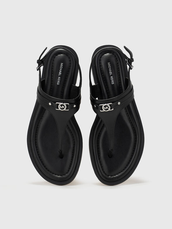 MANY Black leather sandals - 6