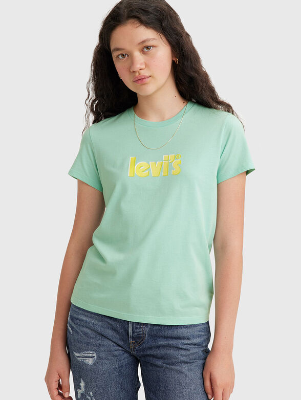 T-shirt with contrasting logo lettering - 1