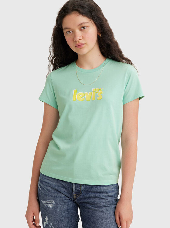T-shirt with contrasting logo lettering - 1