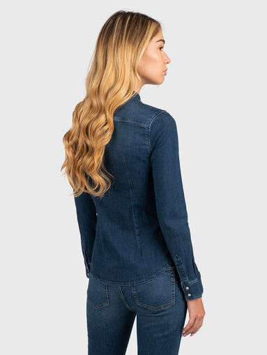 Denim shirt with gemstones - 3