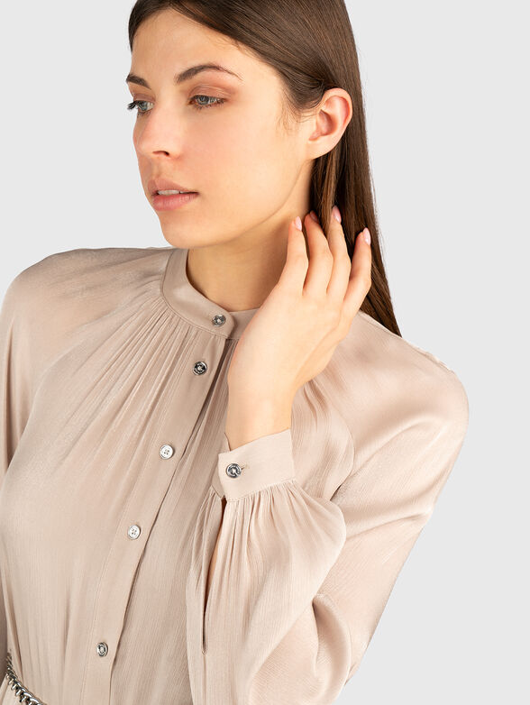 Maxi dress with waist belt - 3