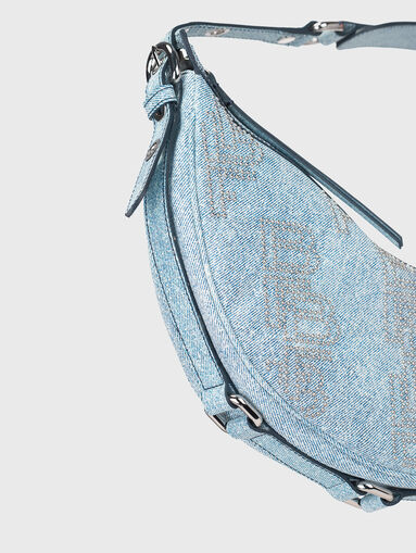 GIB denim shoulder bag with rhinestones - 4