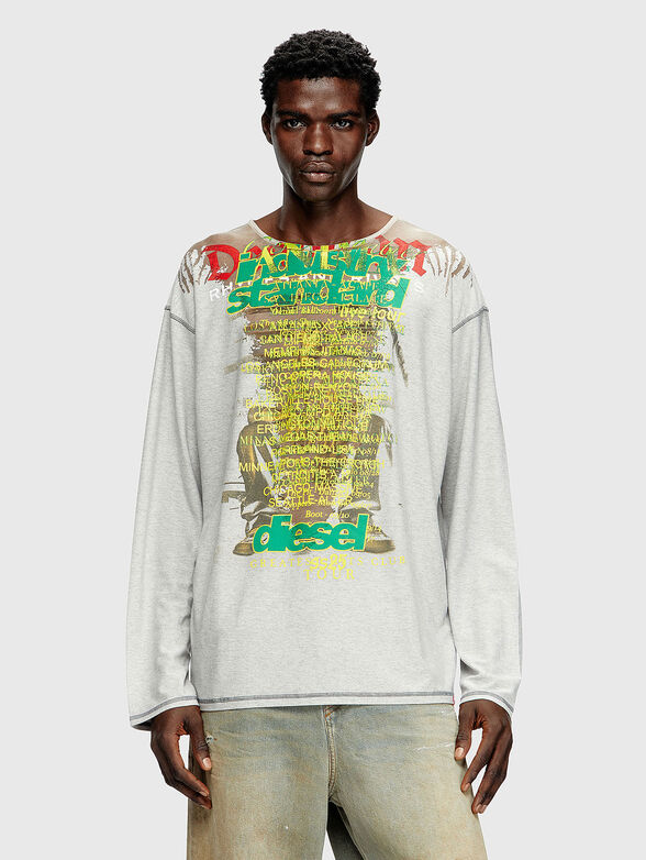 T-JERRY-B blouse with long sleeves and accent print - 1