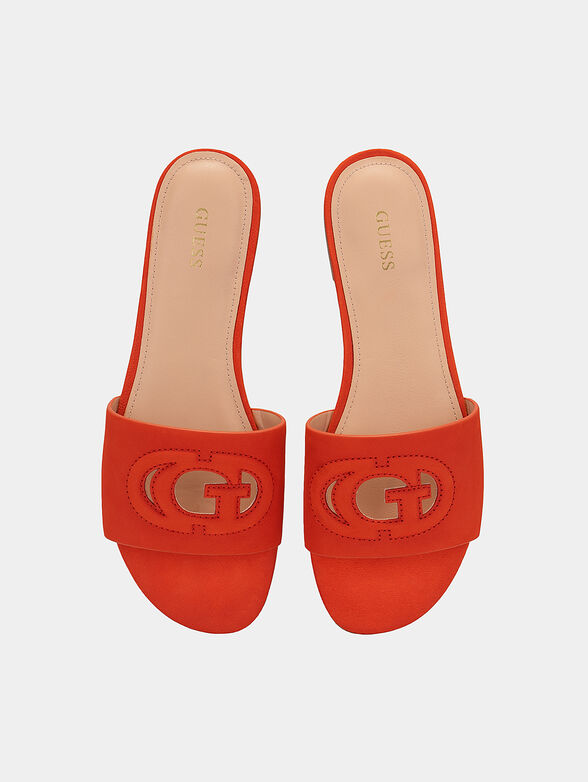 TASHIA leather sandals in beige color - 6
