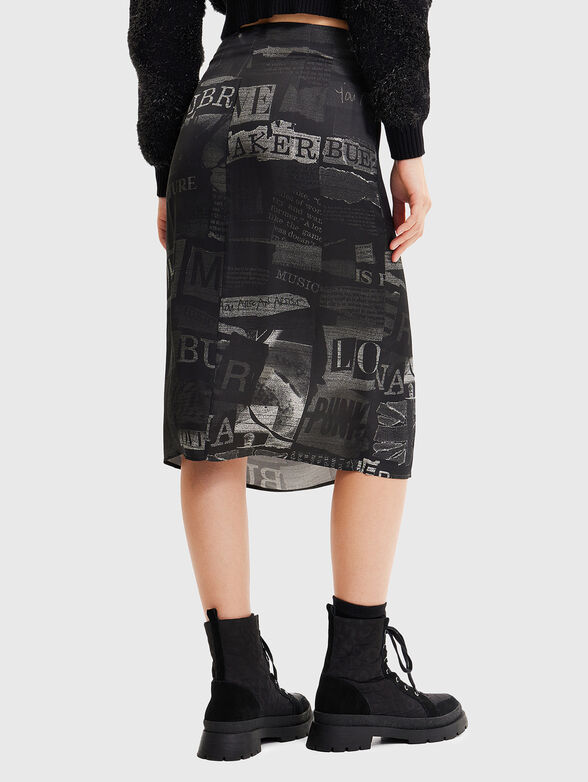Midi viscose skirt with print - 2