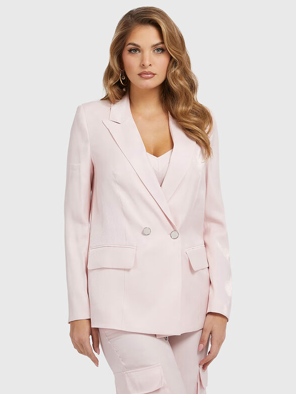ADRIANA black satin blazer - 1