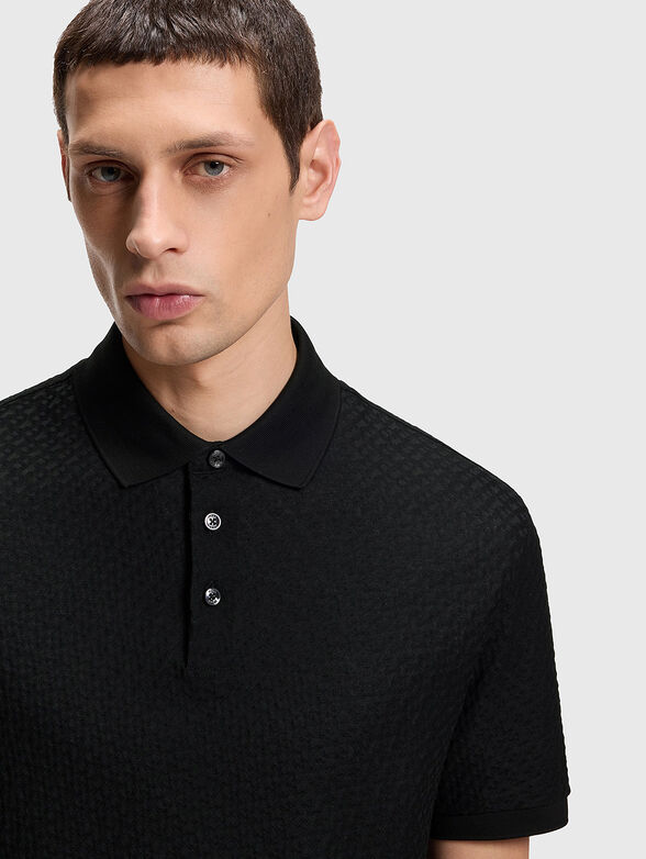 Polo shirt with a jacquard pattern - 4