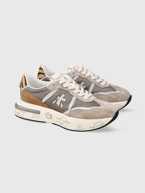 Suede and textile sports shoes - 2