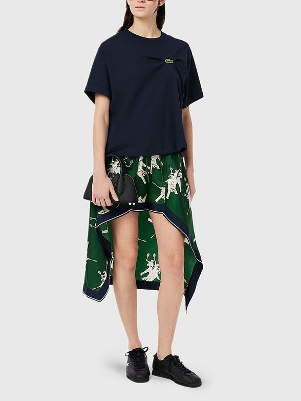 Cotton T-shirt with oval neckline - 2