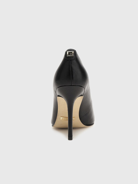 ELOUISA black leather heeled shoes - 3