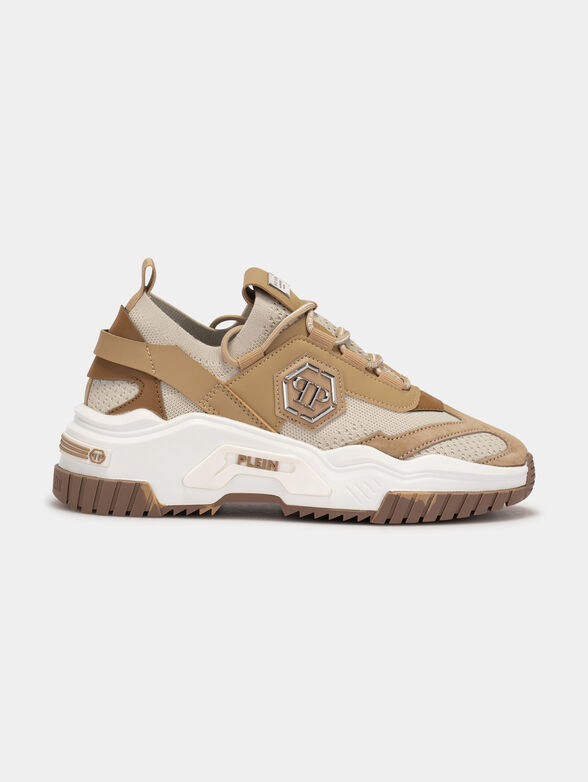 Unisex sneakers with metal logo detail - 1