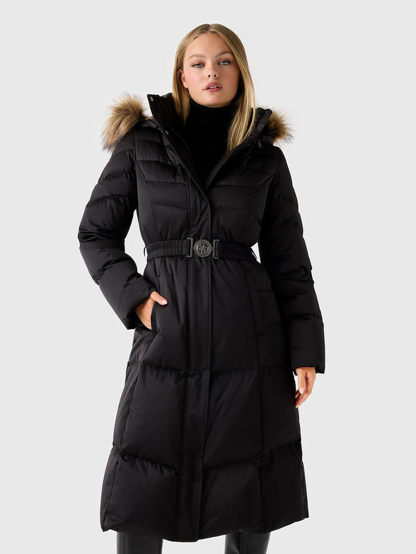Long hooded puffer jacket - 4