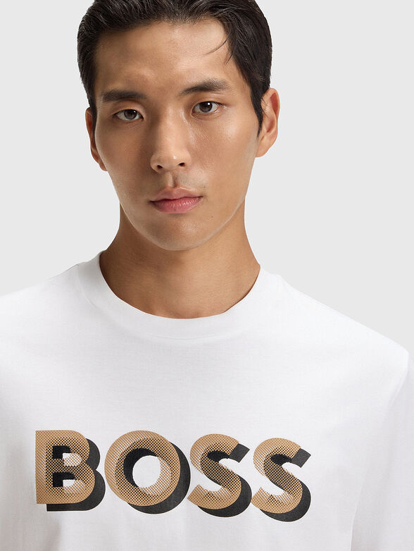 Cotton T-shirt with logo print - 4