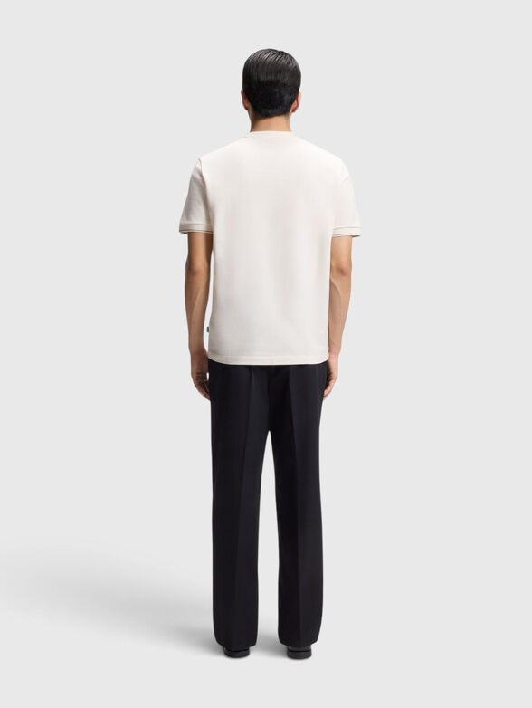 Cotton T-shirt with an embossed texture - 3