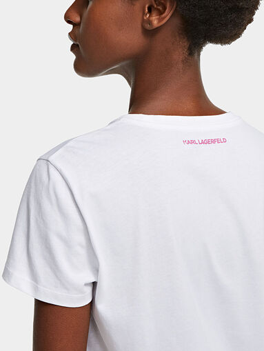 Black T-shirt with embossed logo print - 3