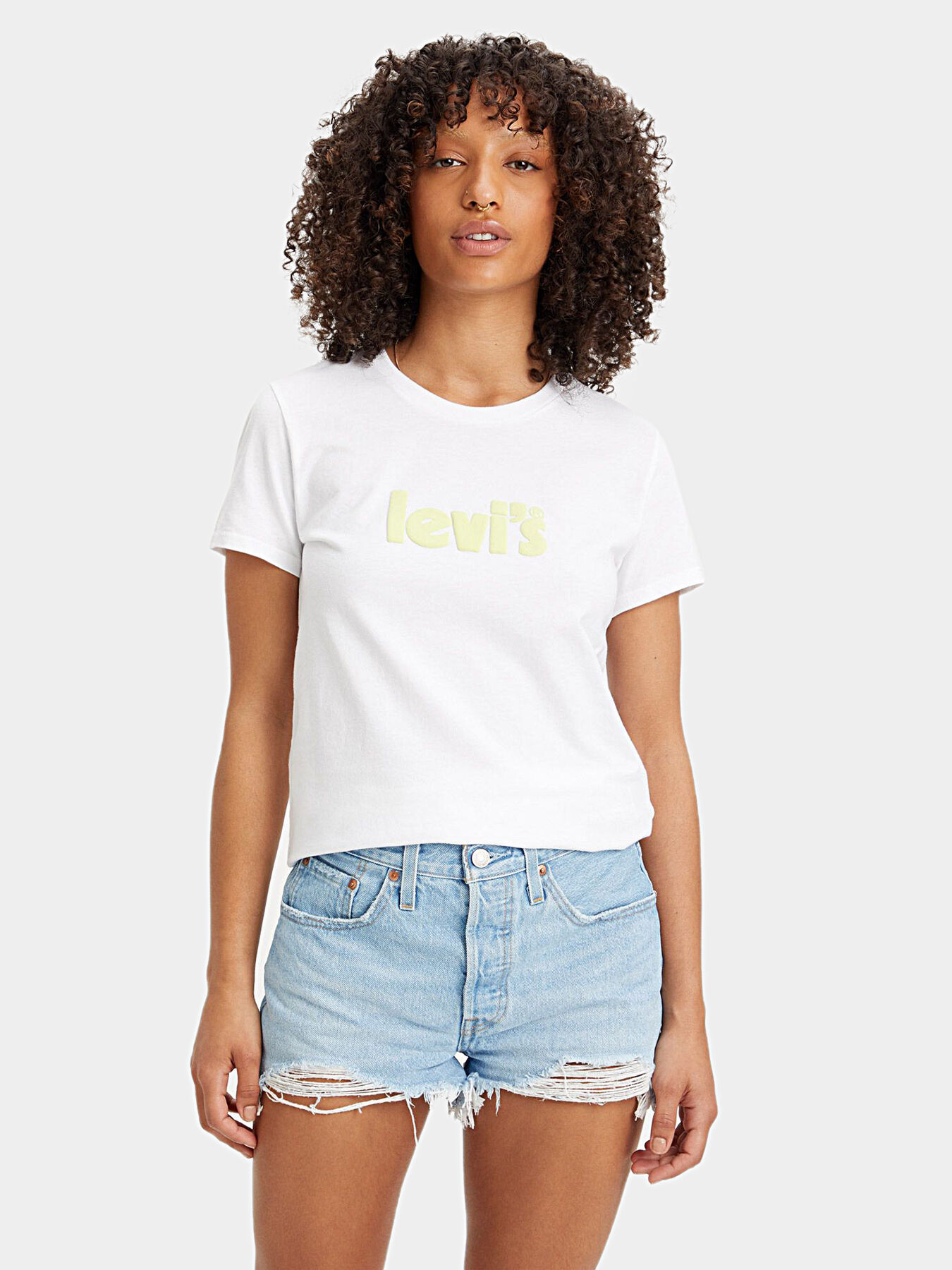 T shirt with embossed logo print brand LEVI S Globalbrandsstore