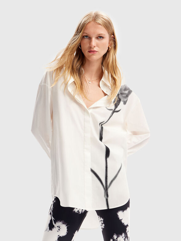 Cotton shirt with print - 1