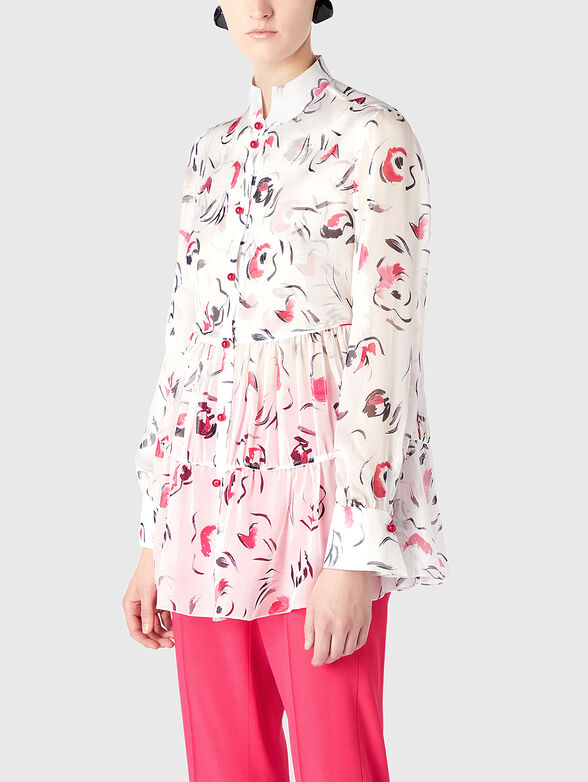 Silk shirt with art print - 0