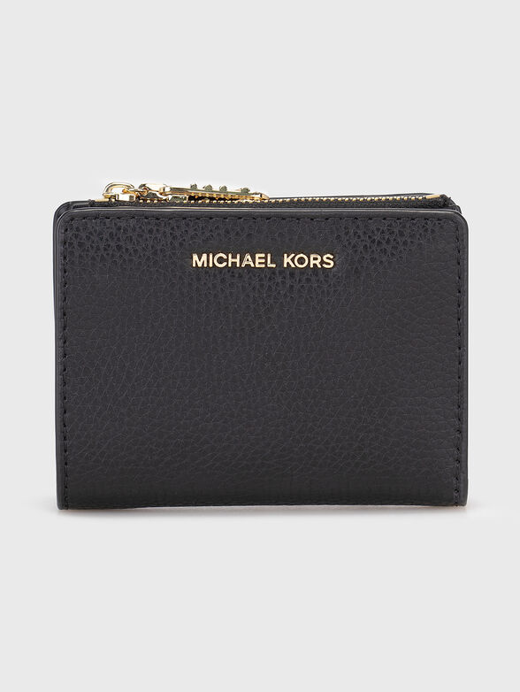 Wallet with logo detail in beige - 1