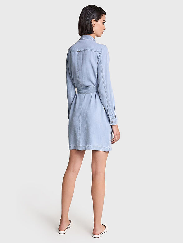Lyocell dress with belt - 3