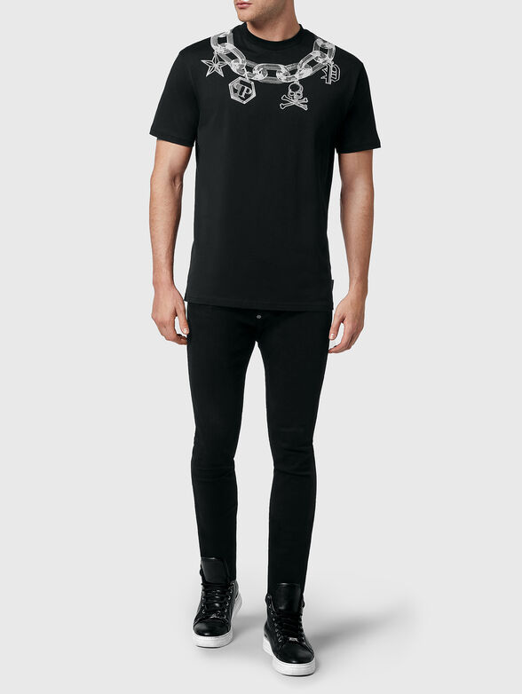 T-shirt with chain print - 2