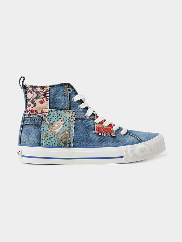 High top sneakers with patches - 1