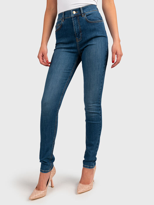 High waisted skinny jeans
