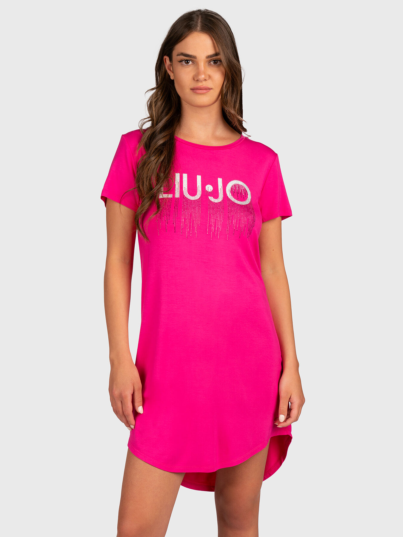 Tシャツ・カットソー LIU JO Woman T-Shirt Pink WA5390T2578 81950 T-shirt with logo