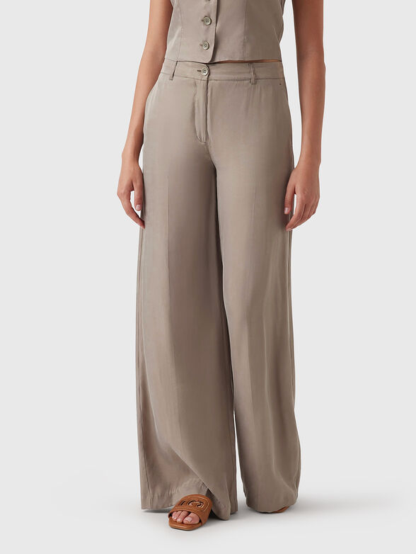 High-waisted wide-leg trousers - 1