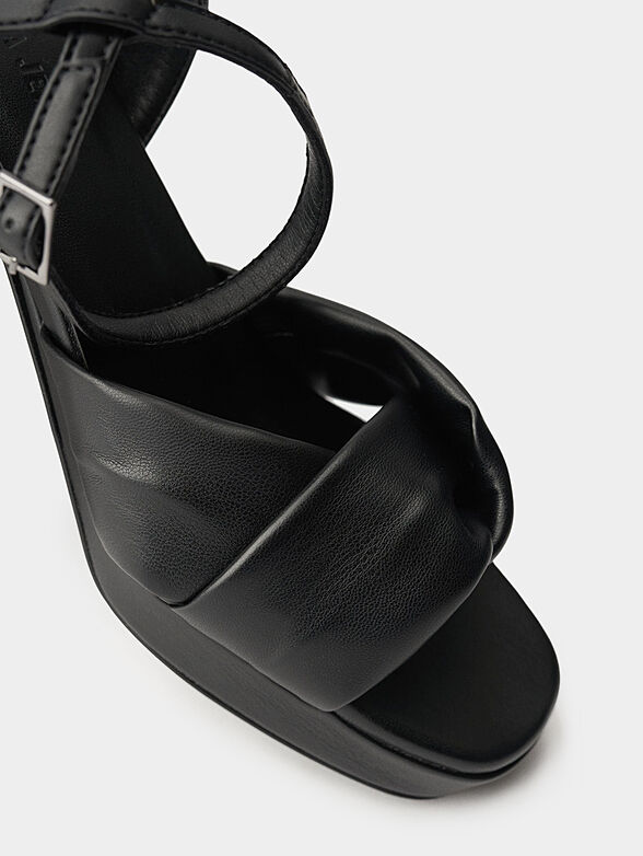 Black heeled sandals - 5