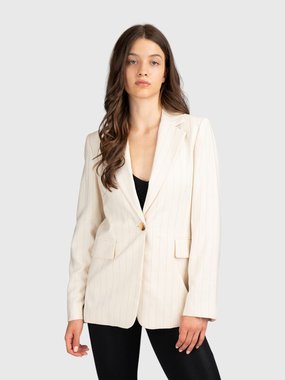 Striped jacket with a single-breasted closure - 1