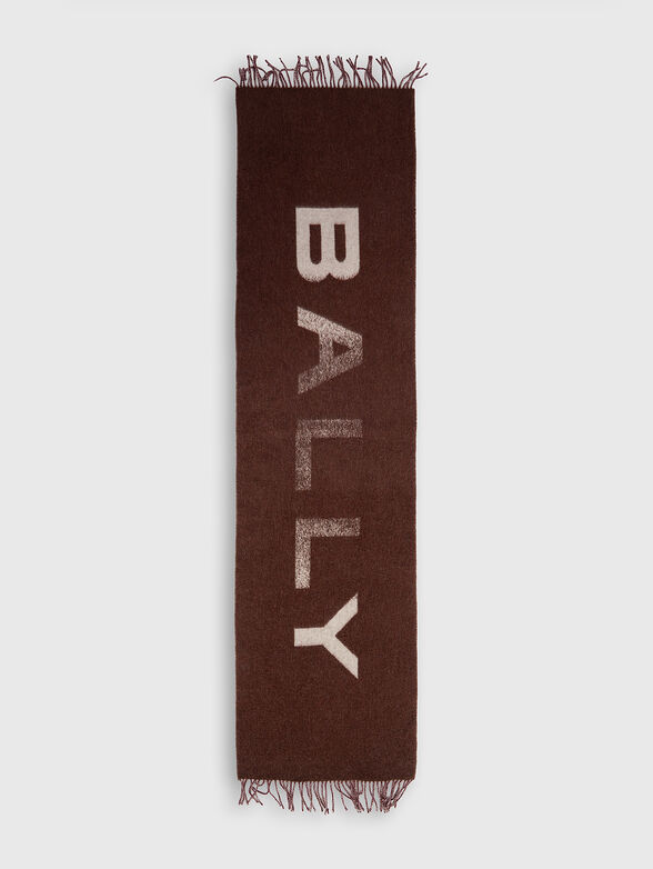 Cotton scarf with a logo accent - 2