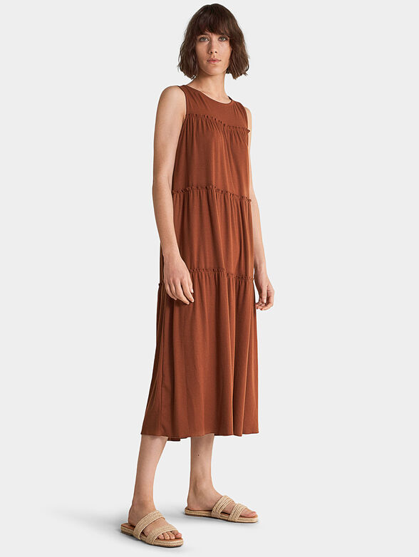 Knitted brown dress - 4