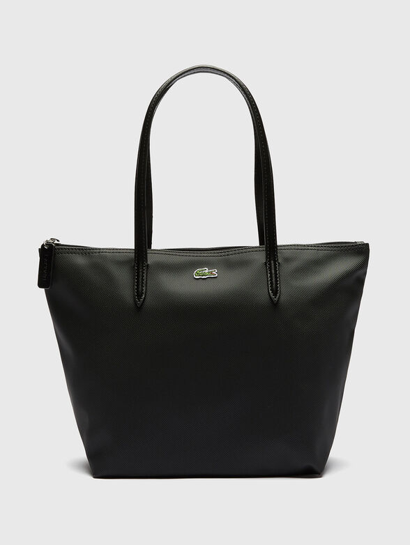 Black tote bag with logo - 1