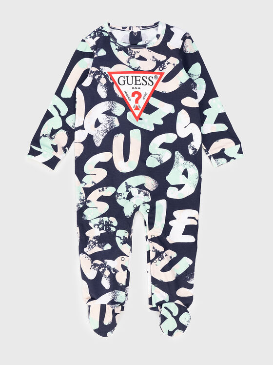 Bodysuit with triangular logo accent - 1