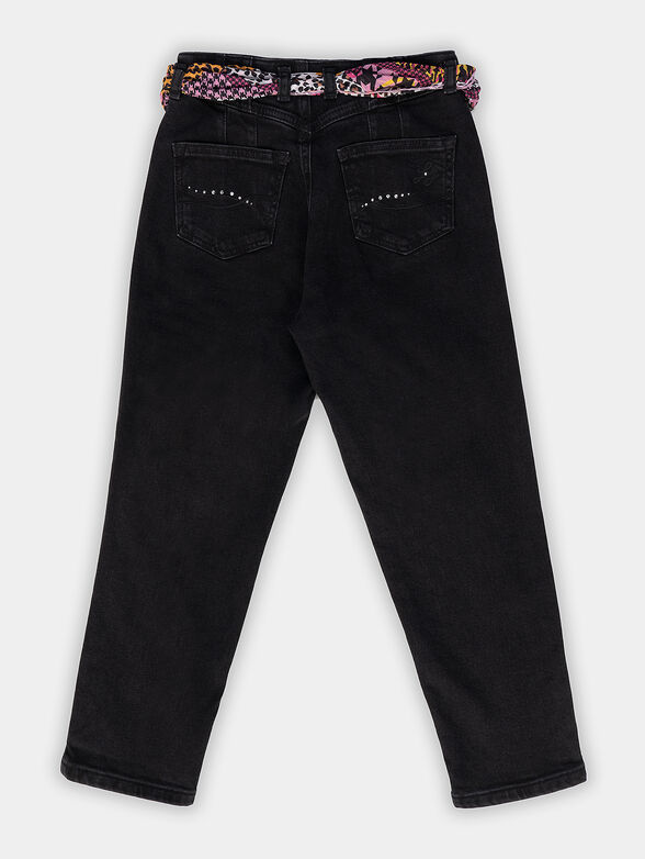 Black jeans with a colorful foulard - 2