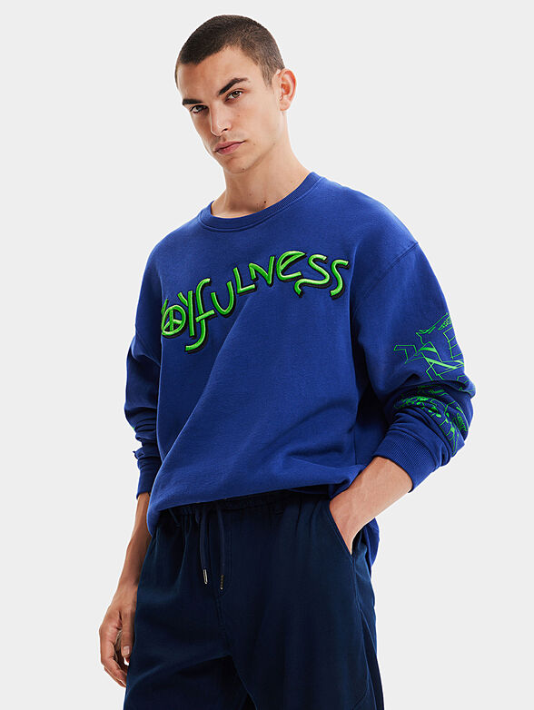 MILO blue sweatshirt with accent embroidery - 1